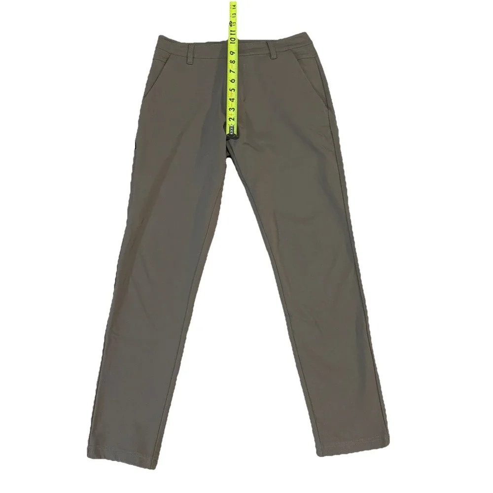 Bylt Basic Mens Sz 32 (30x29) Taupe Gray Pant 2.0 Performance Slim Chino Tapered